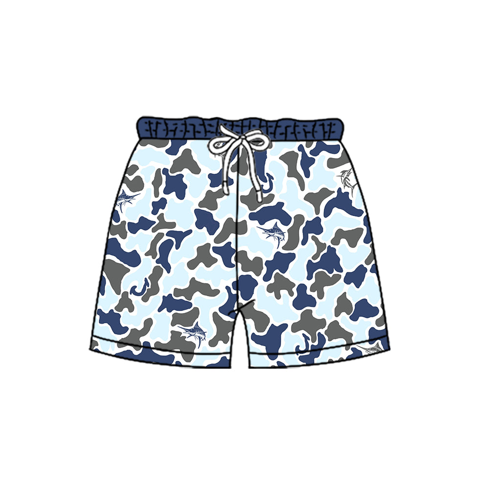 Toddle baby boy grey blue camo summer shorts preorder