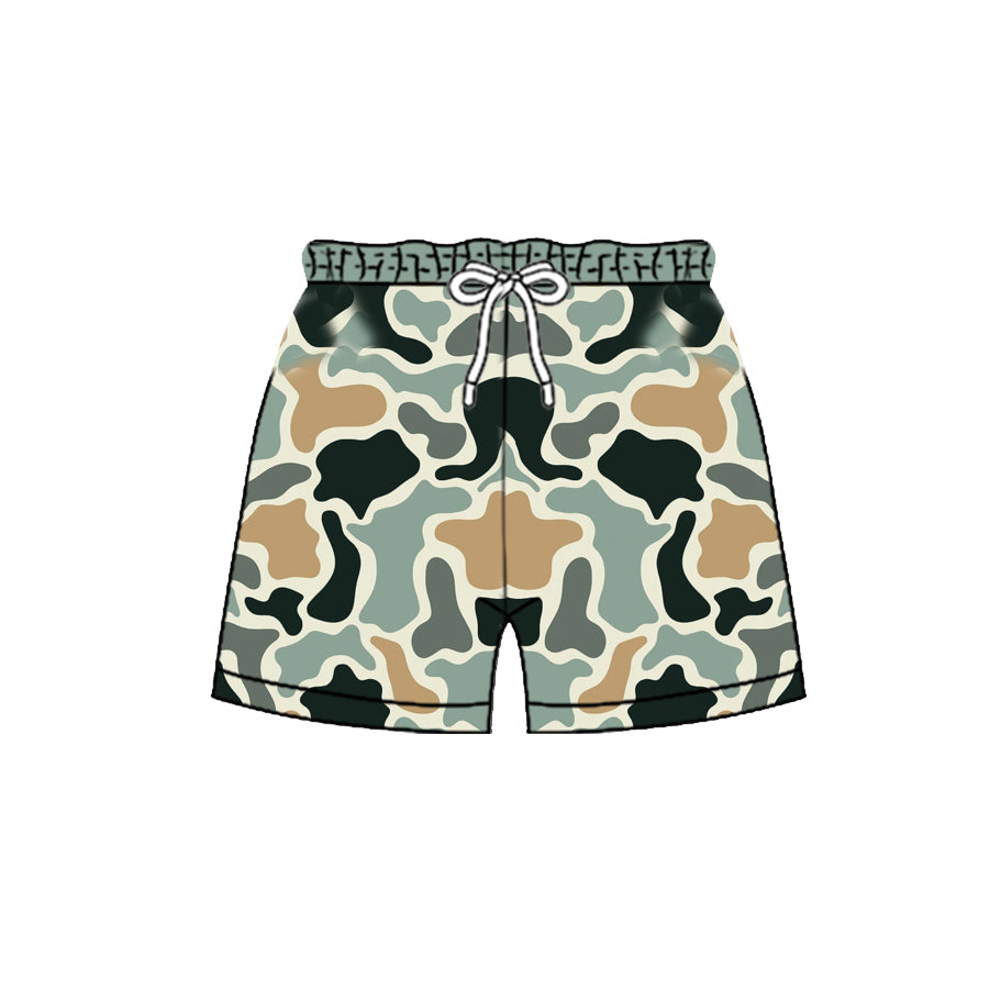 Toddle baby boy green yellow camo summer shorts preorder