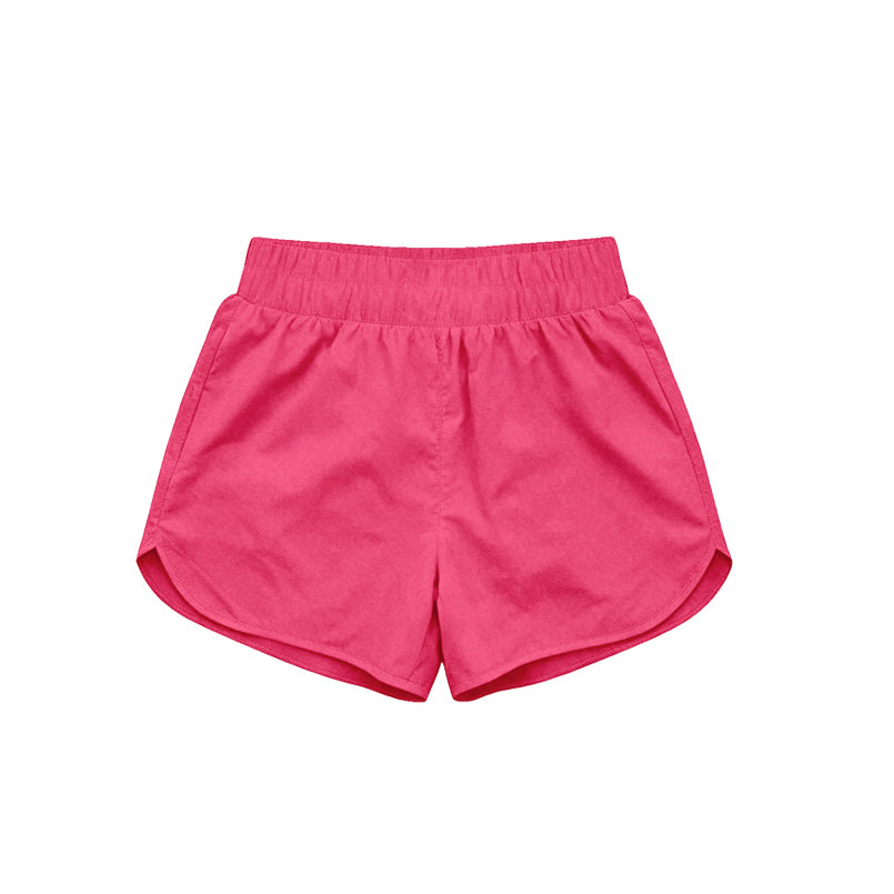 Toddle baby girls hot pink color summer yoga shorts preorder