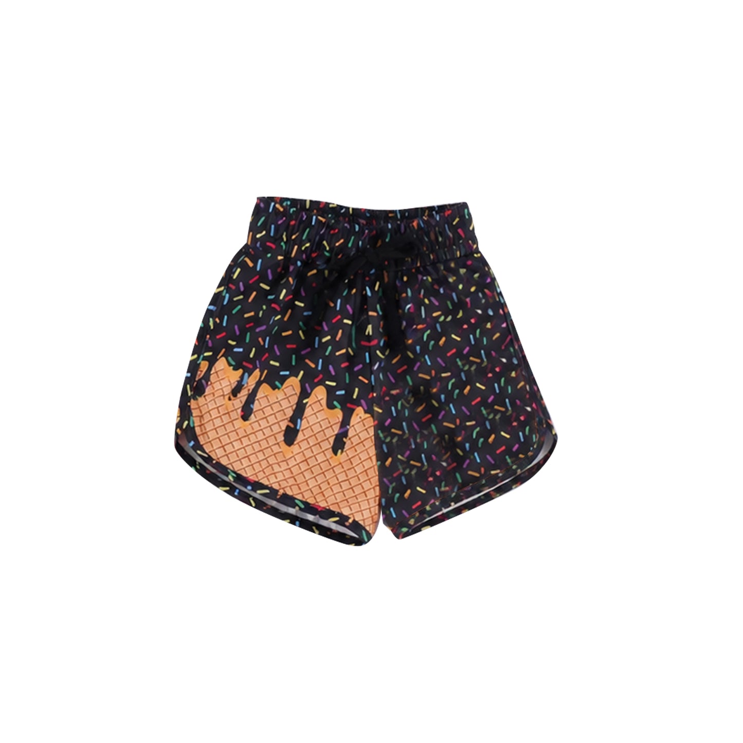 Toddle baby girls black sprinkle shorts preorder