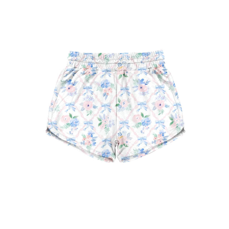 Toddle baby girls pink flowers shorts preorder