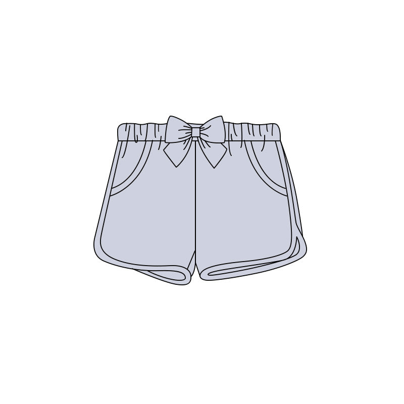 Toddle baby girls summer grey bow shorts preorder