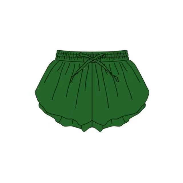 Toddle baby girls green color summer yoga shorts preorder