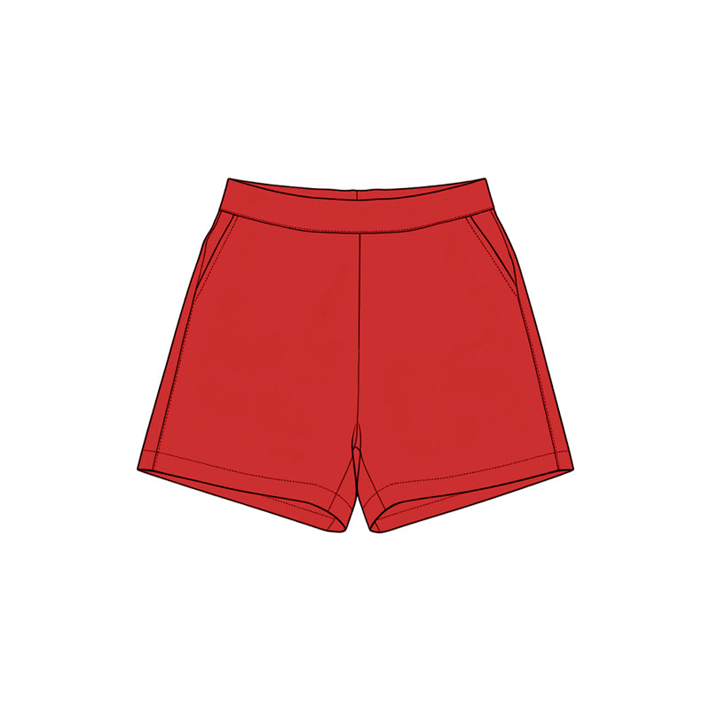 Toddle baby girls red color summer yoga shorts preorder