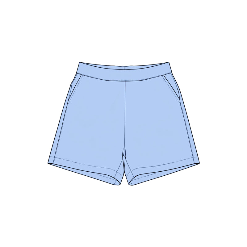 Toddle baby girls sky blue color summer yoga shorts preorder