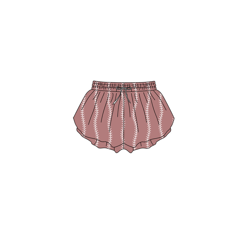 Toddle baby girls baseball color summer yoga shorts preorder
