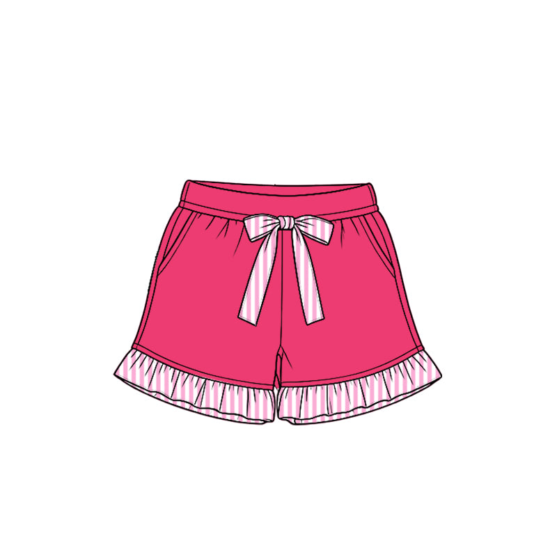 Toddle baby girls hot pink color summer shorts preorder