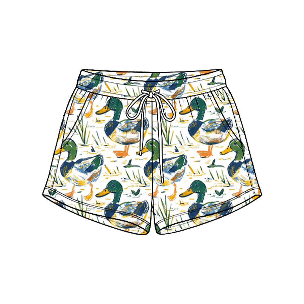 Kids baby duck print summer shorts preorder