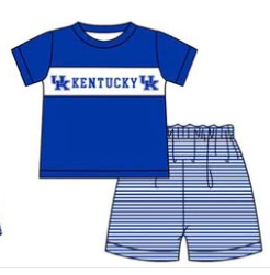 Custom team top matching shorts boy summer outfit