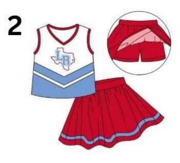 baby girls crocodile colleague team cheer skirt 2pcs clothes