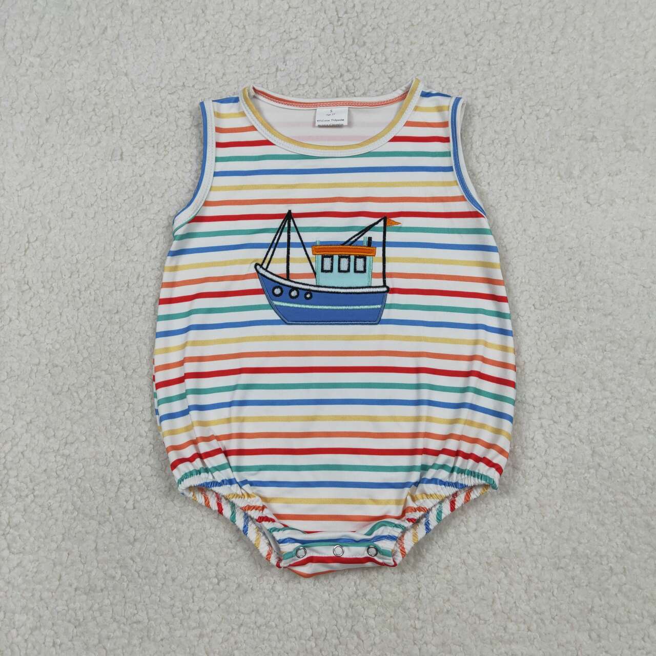 Toddle baby embroidery sailboat romper