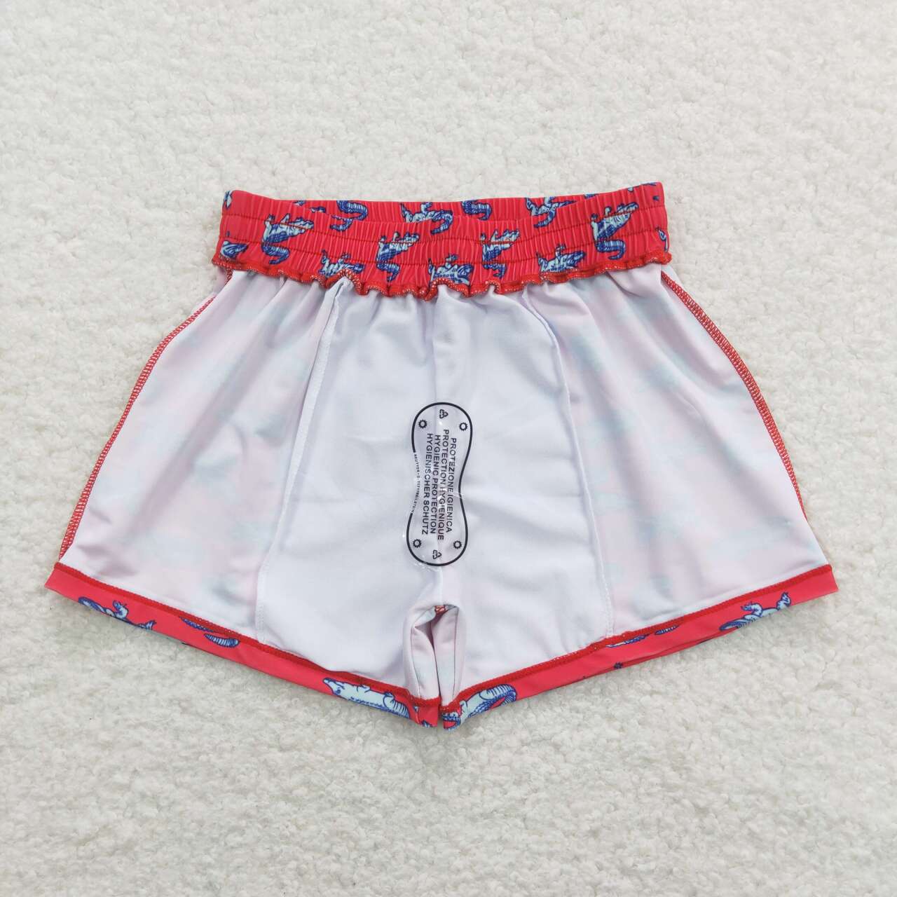 Boys crocodile print swim trunks