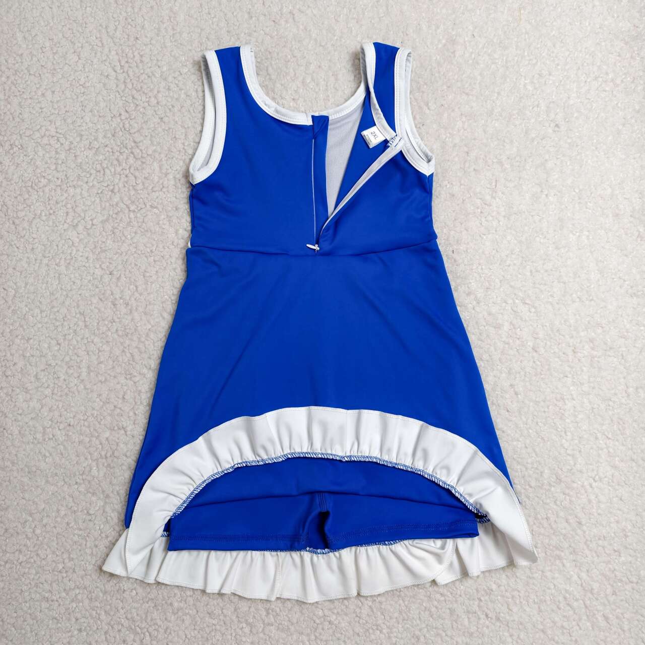 Blue white color girls summer yoga dress