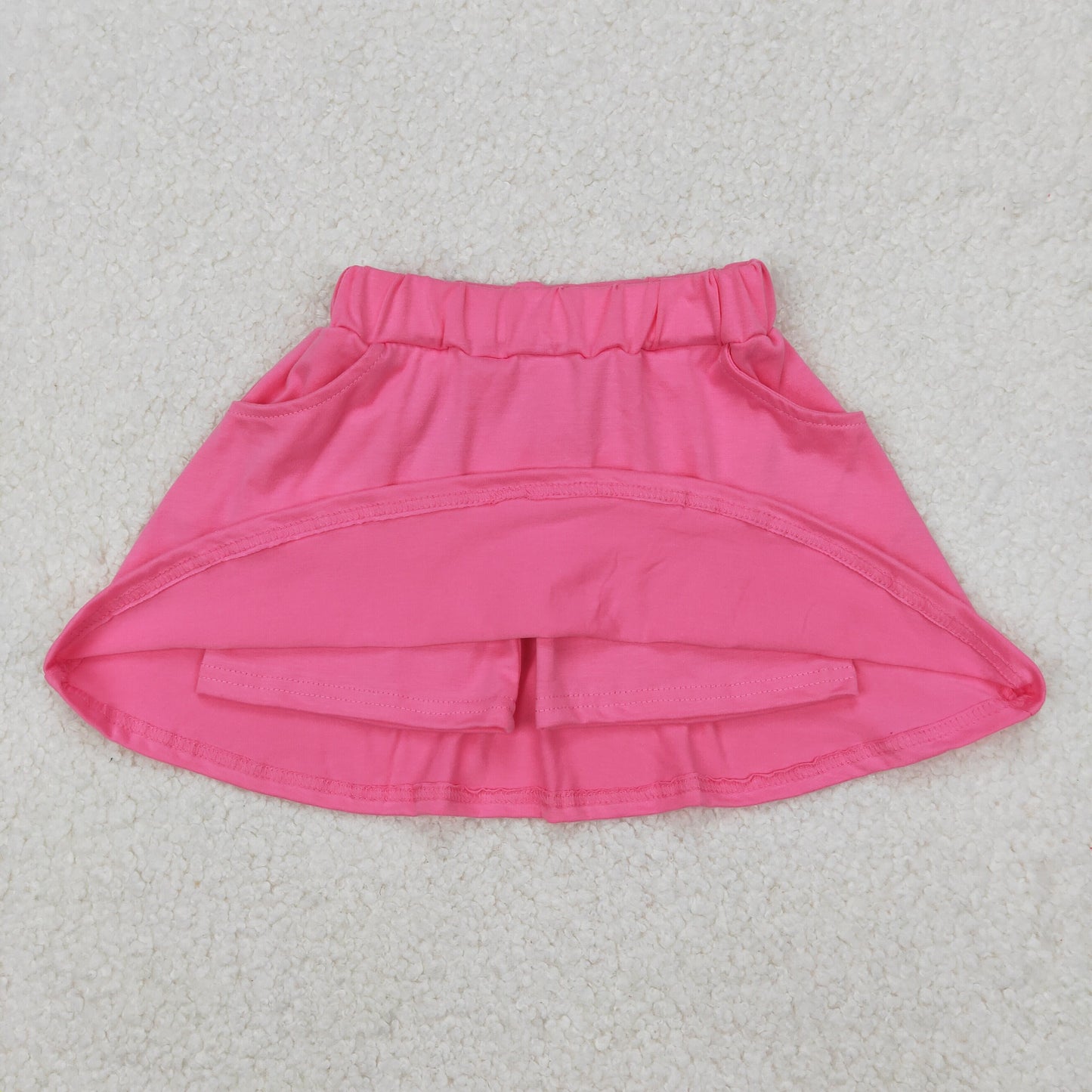 Baby girls pink pocket cotton skirt shorts