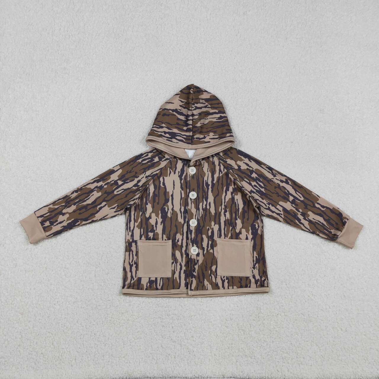 Camo kids boy long sleeve hoodie top