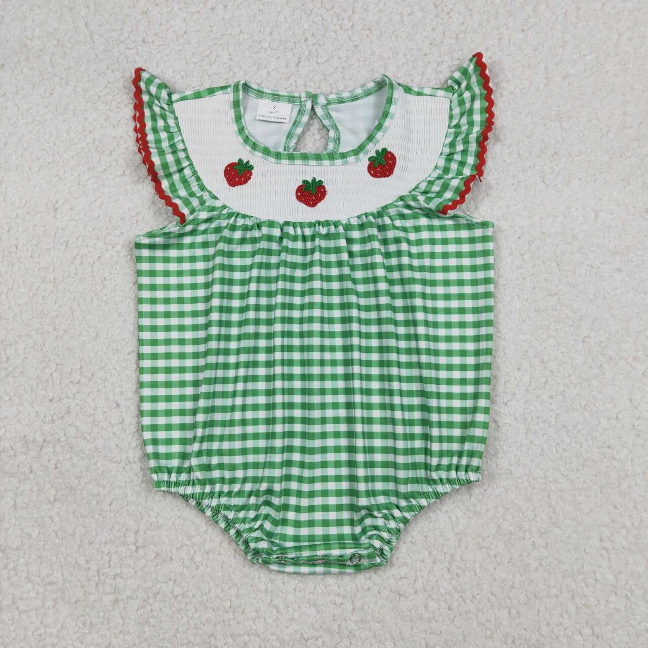 Embroidery Strawberry design toddle baby romper