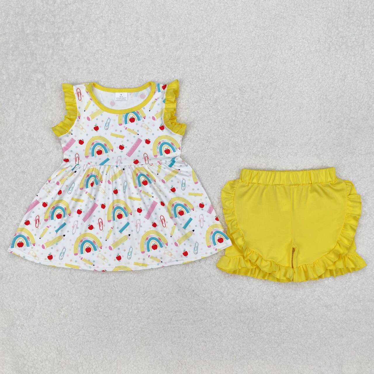 Toddle baby girl back to school pencil outfit