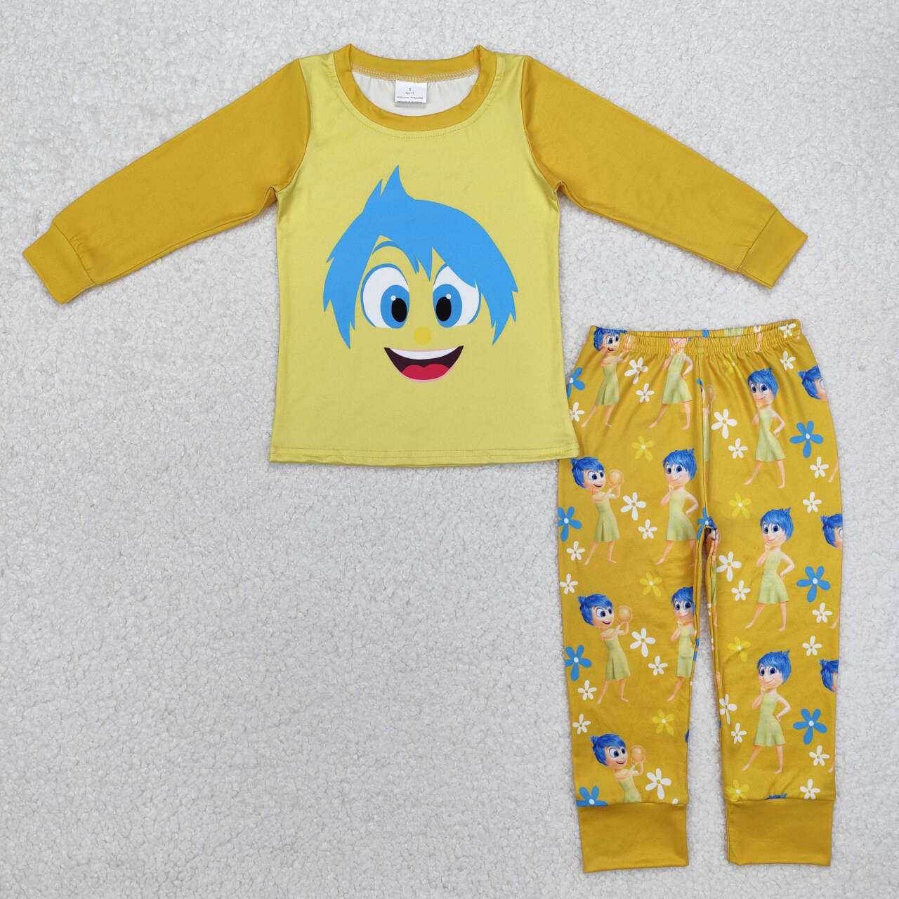 Baby girl yellow cartoon outfit