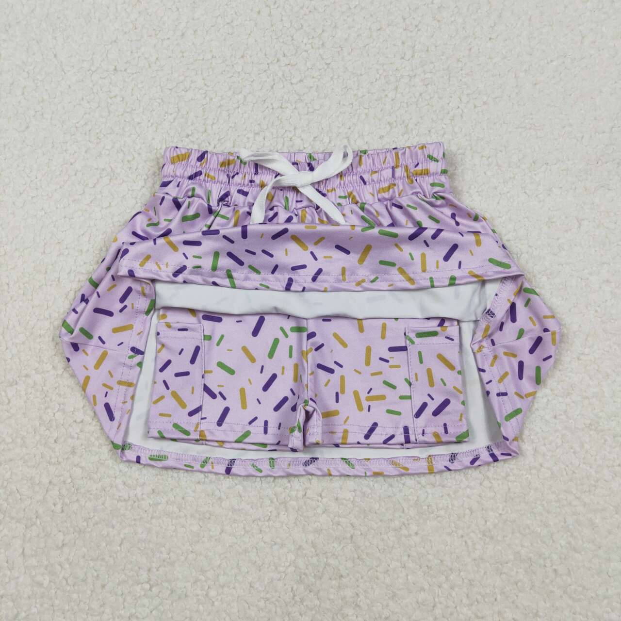 baby girl Mardi Gras skirt shorts