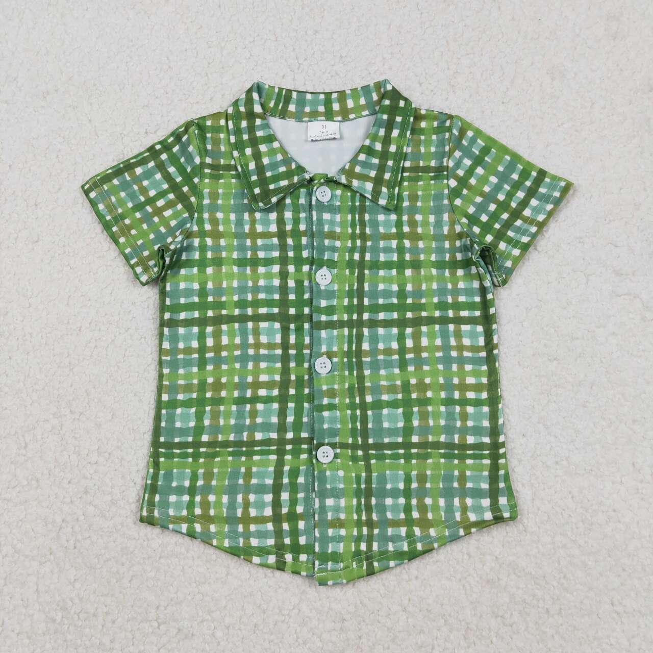 Saint Patrick's Day baby boy button shirt