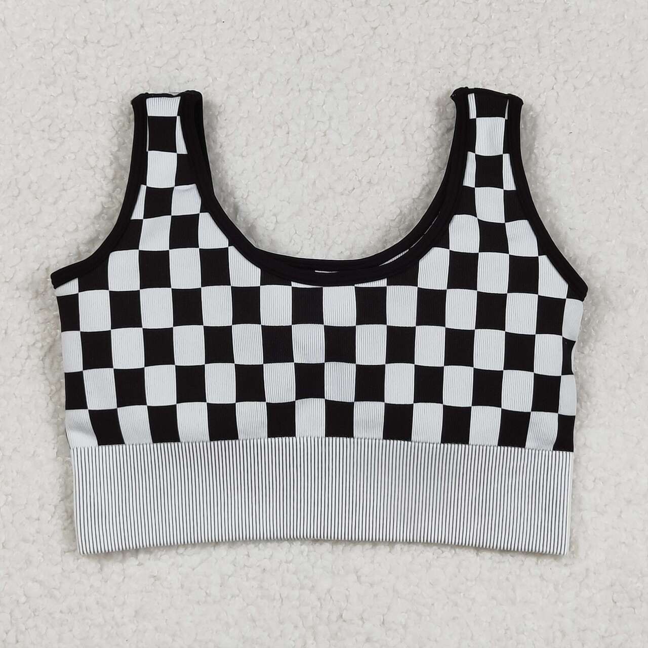 USA SHOP Adult black checkered top