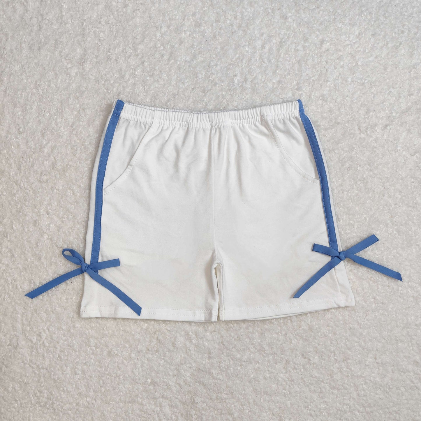 baby girl cream summer shorts