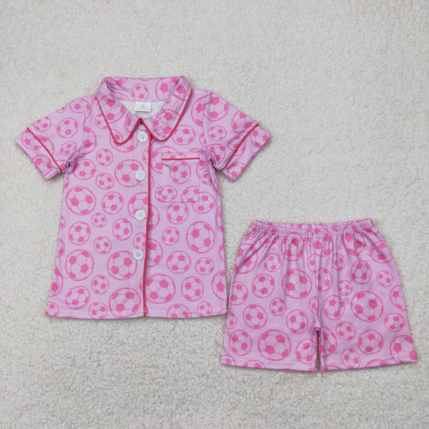 Baby girl basketball pajama set summer outfit