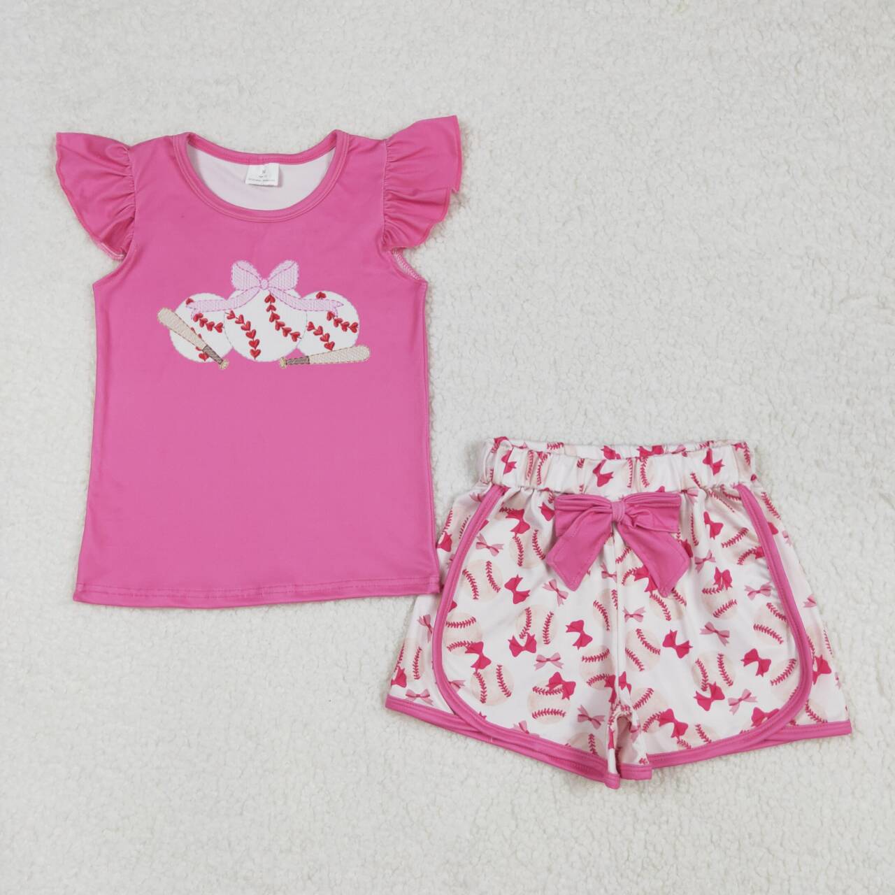 Baby girl baseball game day summer outfit