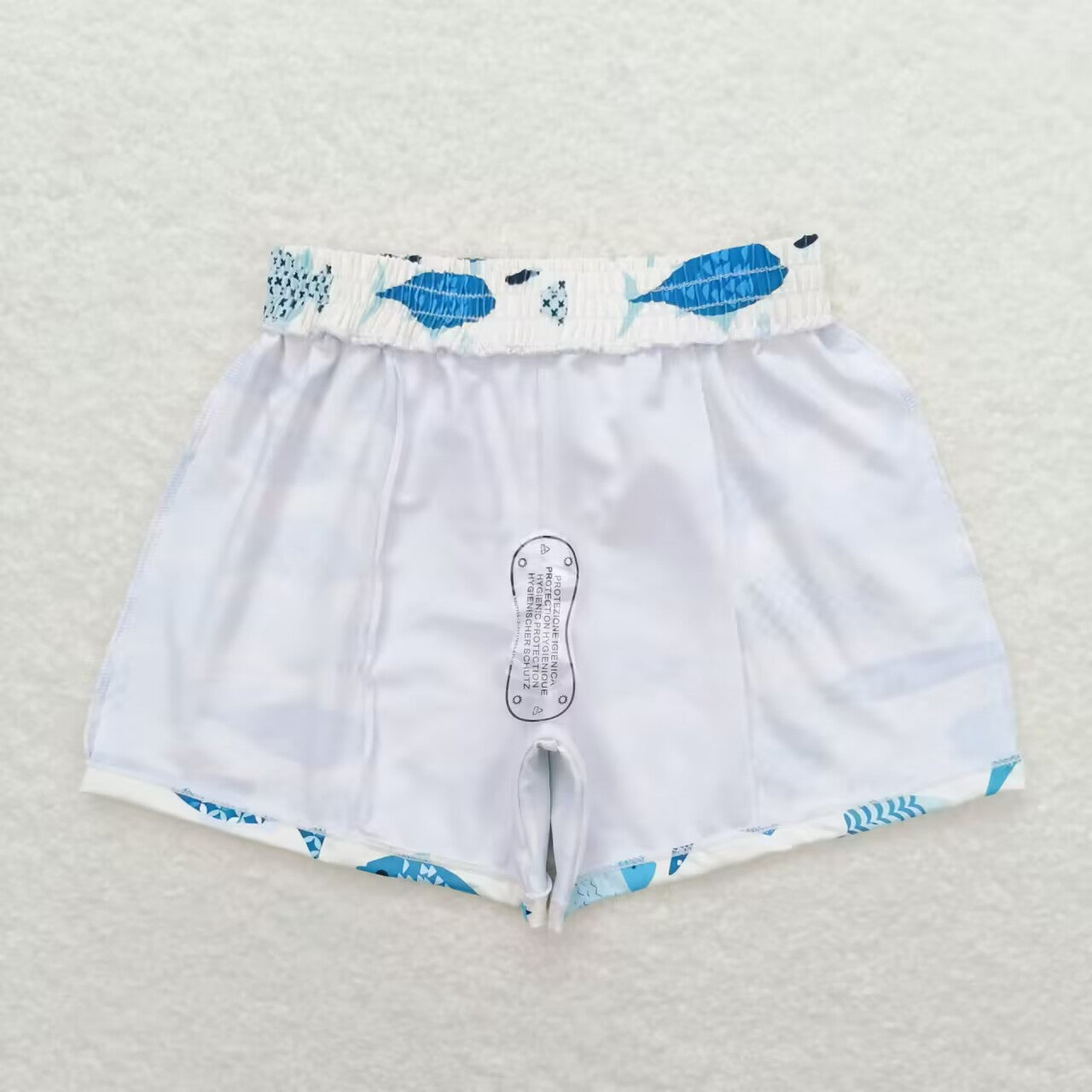 toddle baby boy summer fish print swim trunks