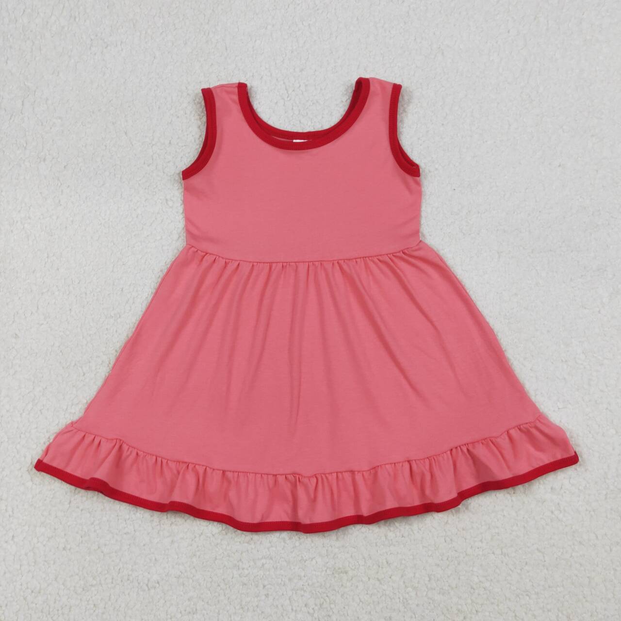 children girls coral cotton dress