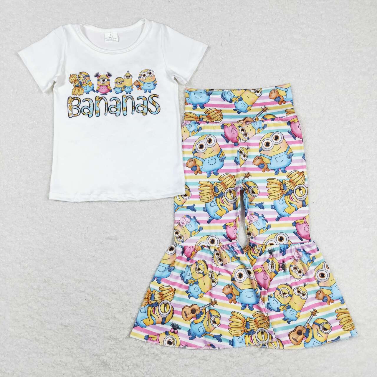 baby girls banana cartoon bell bottoms outfit