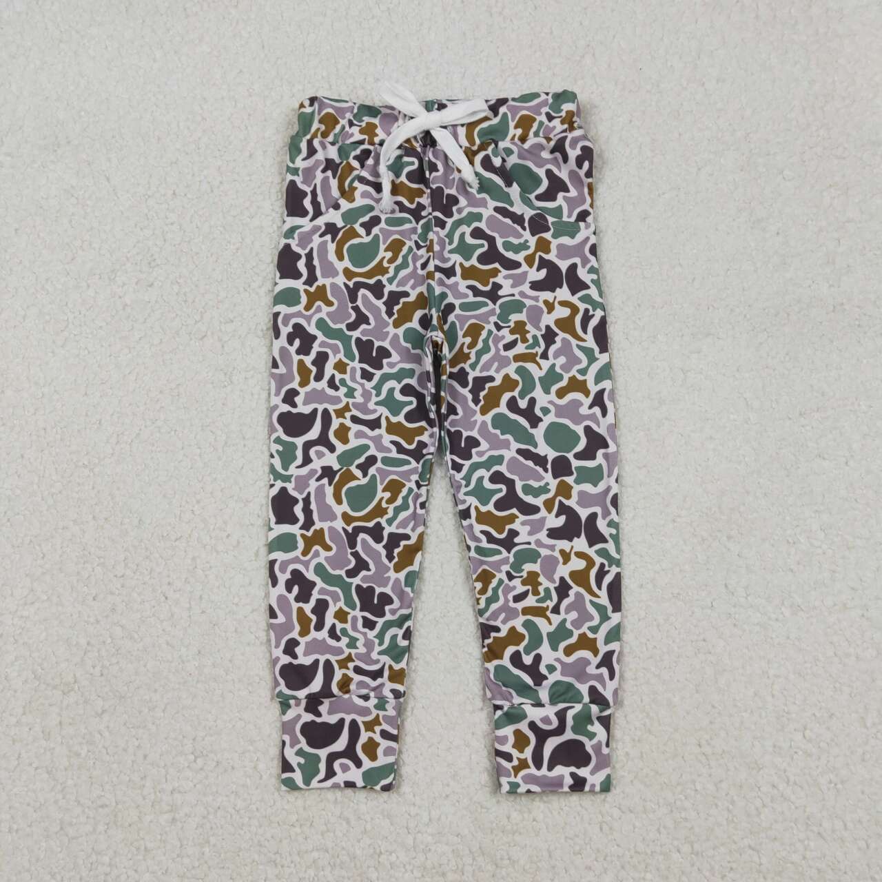 Baby girls light grey camo leggings pants