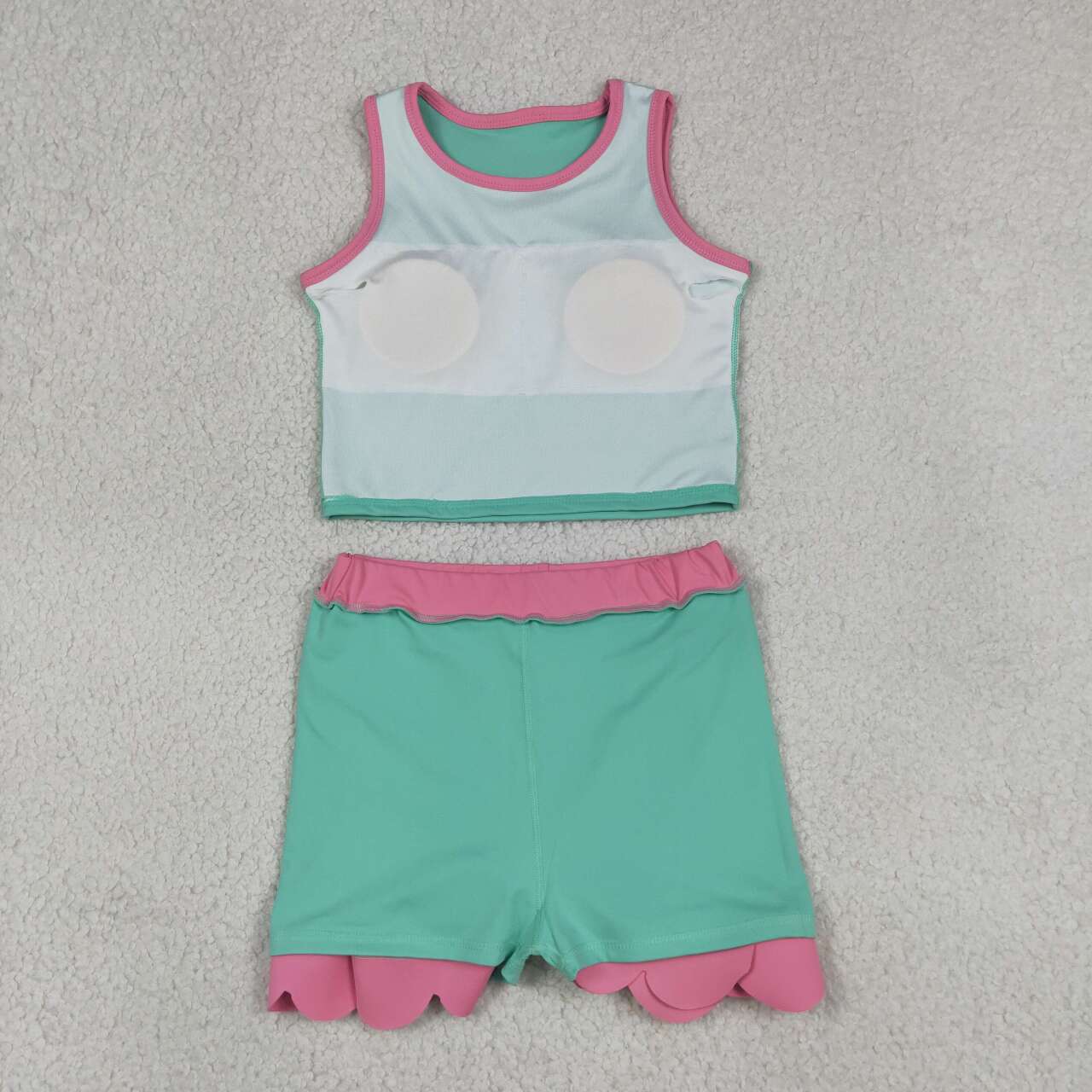 Aqua yoga top matching skorts girls summer outfit
