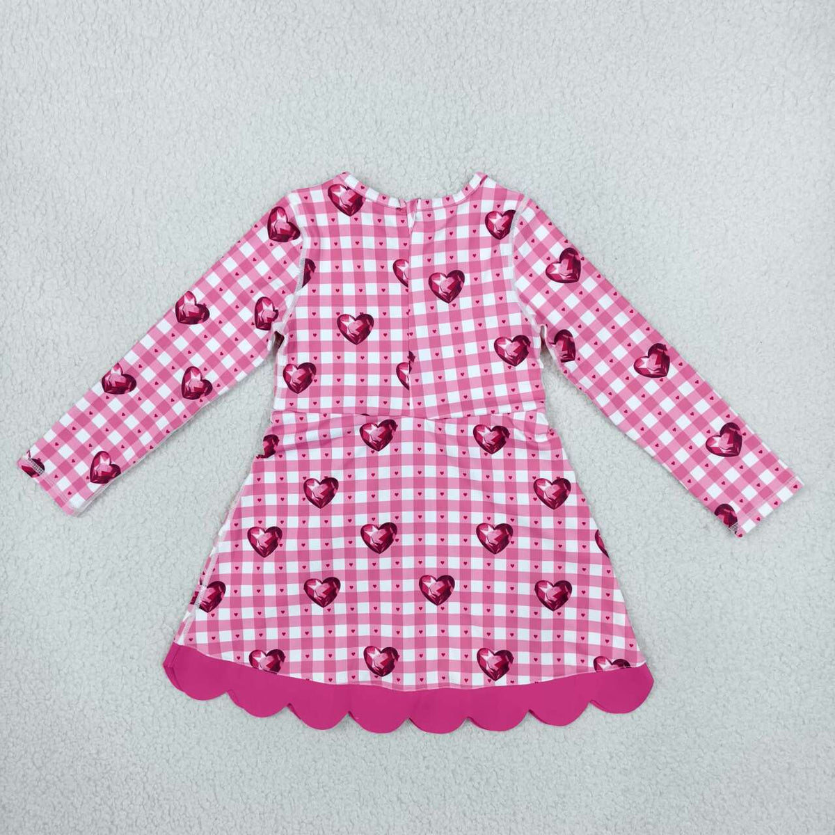 Red bow design girls long sleeve yoga dress
