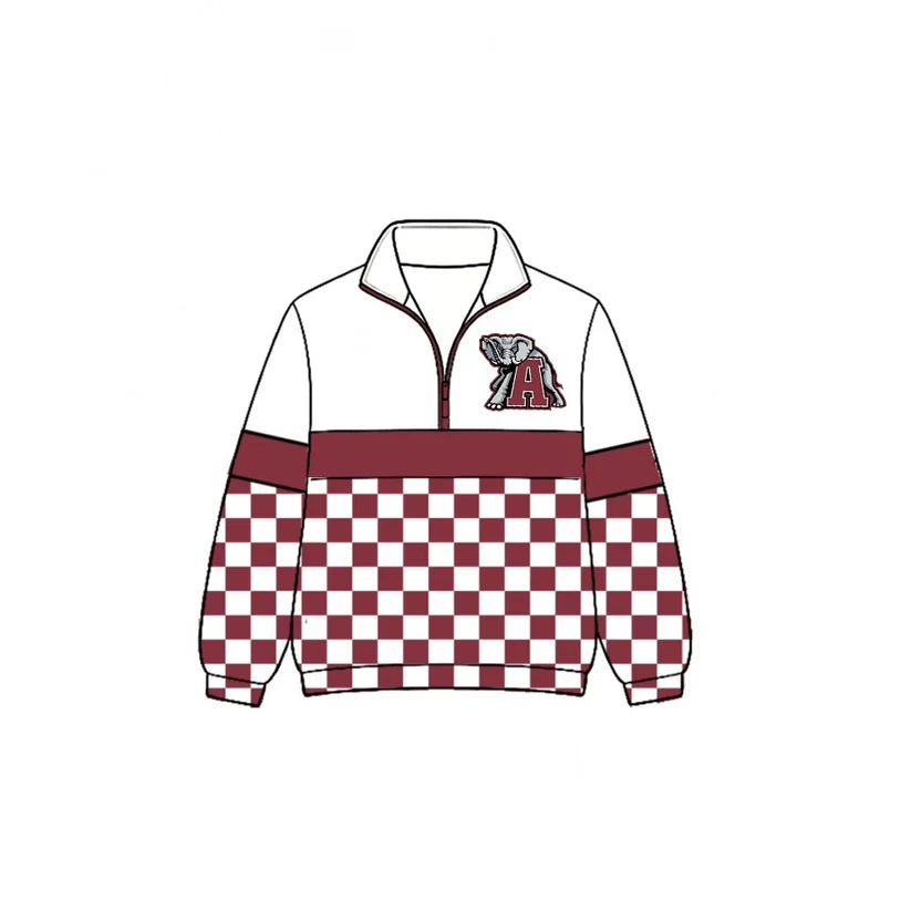 Kids custom team print long sleeve pullover top