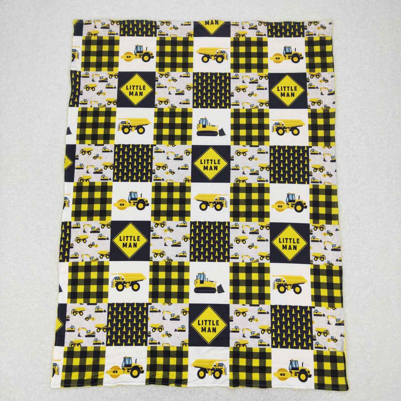 infant baby girls construction fleece blanket
