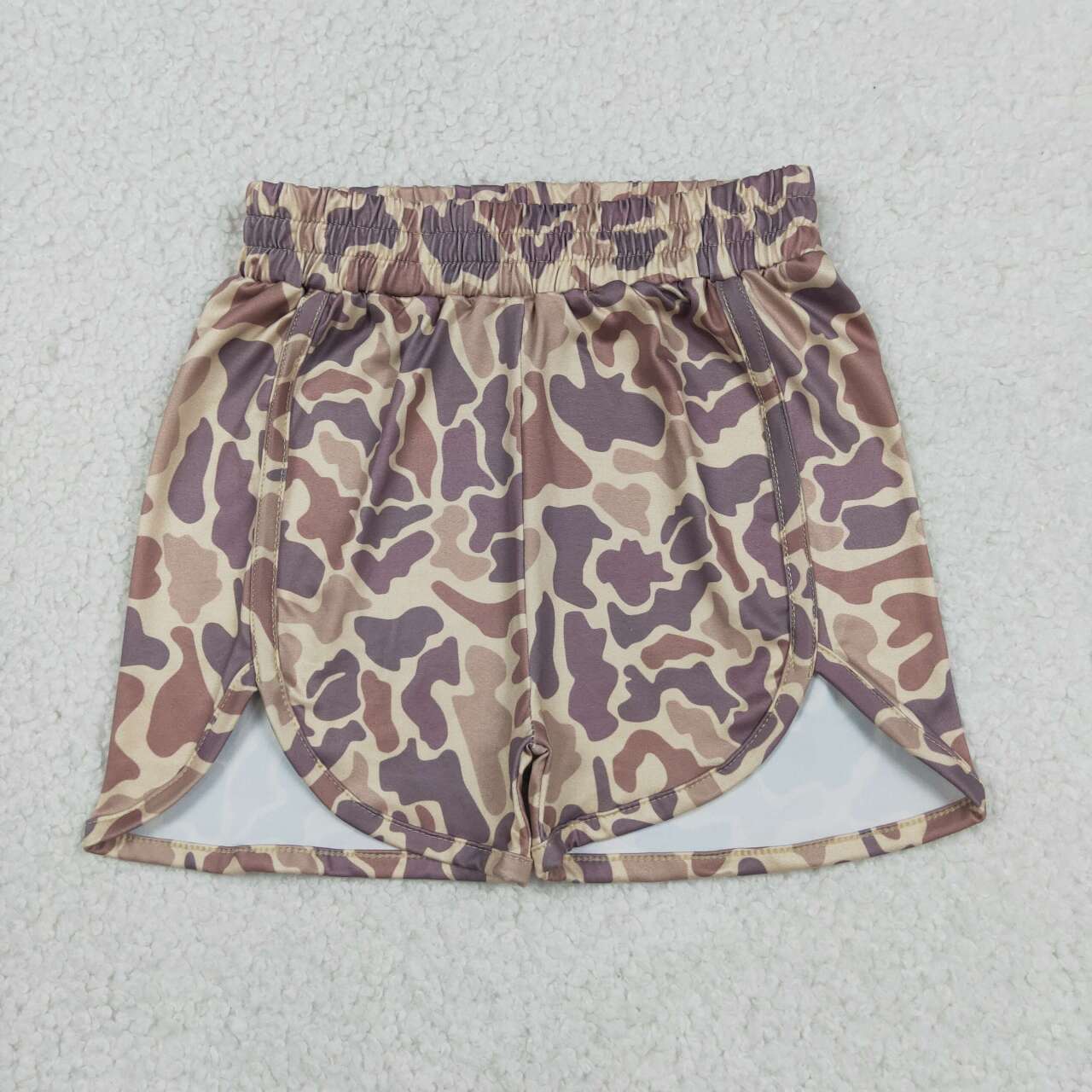 baby girl dark grey camo summer shorts