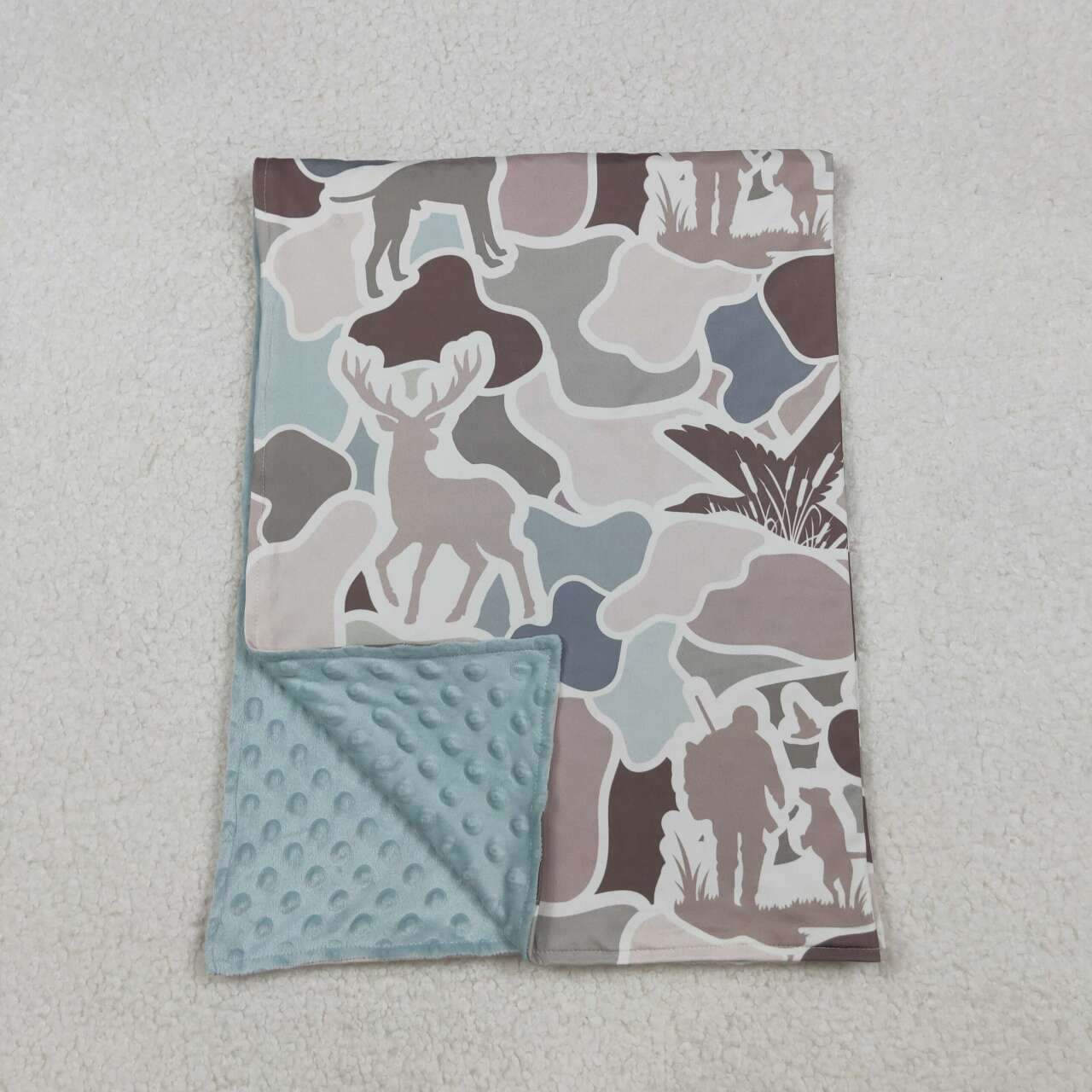 toddle kids deer dog duck print soft blanket