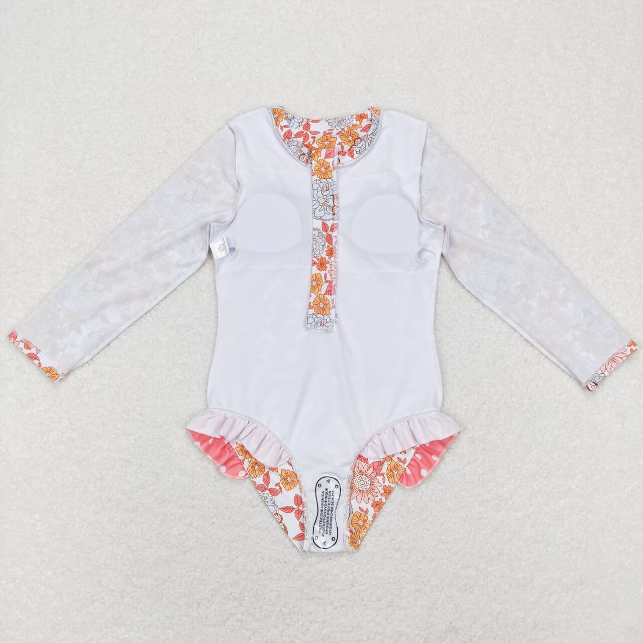 girls one piece butterfly flower leaves summer swimwear