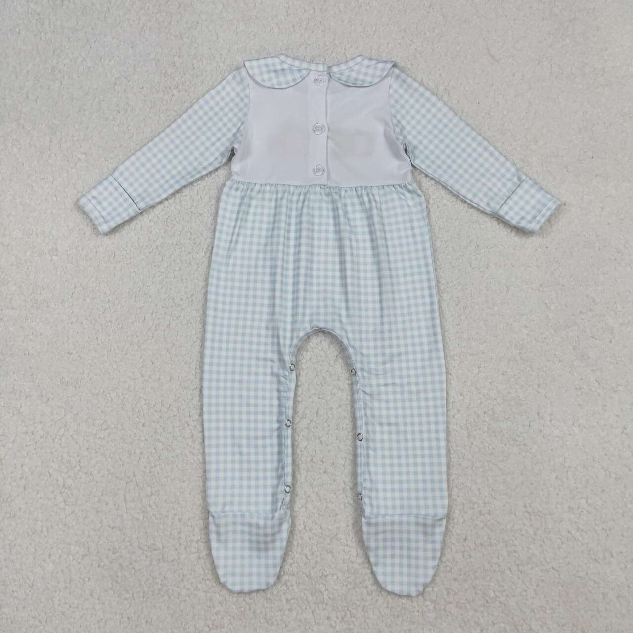 Embroidery Fall pumpkin toddle babylong sleeve romper