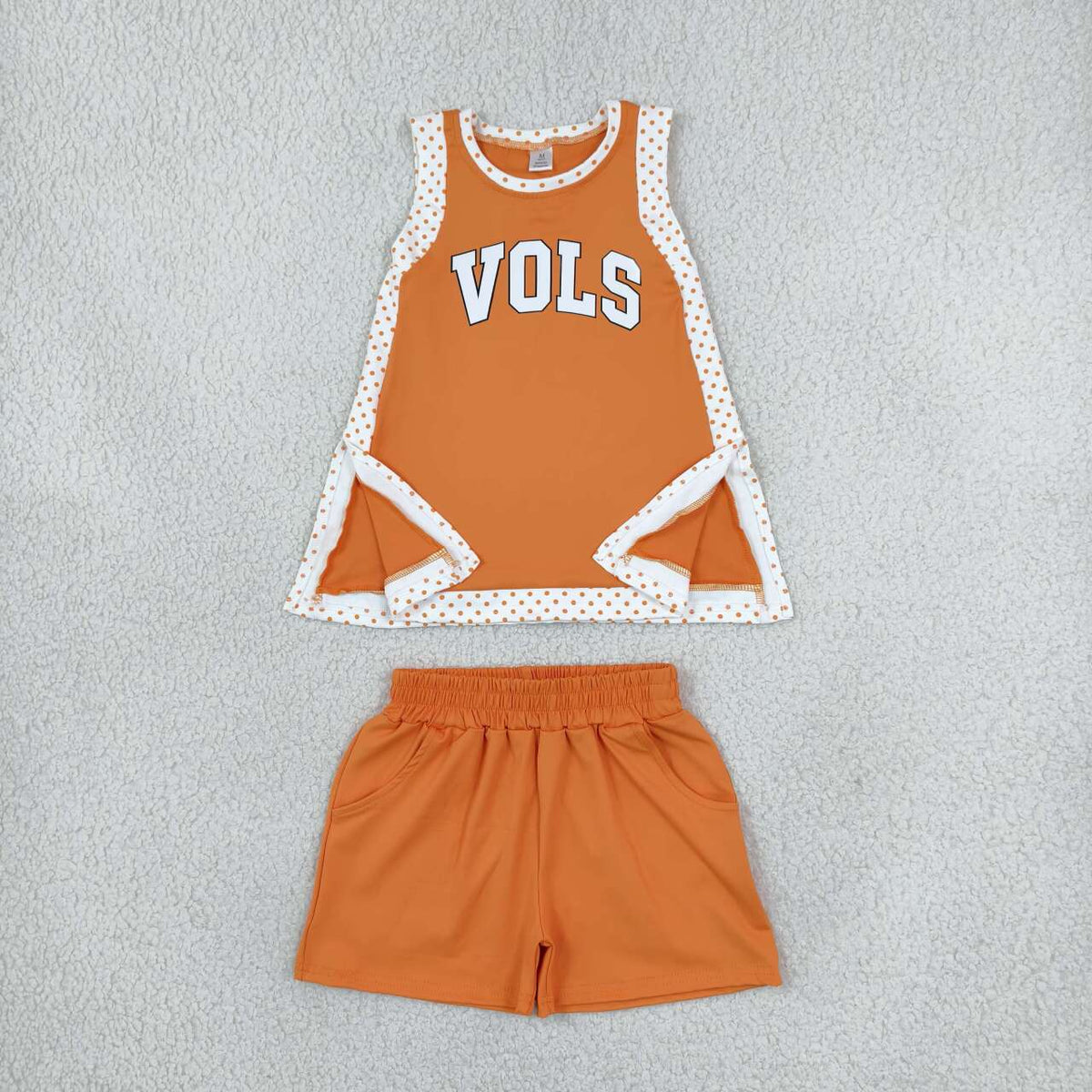 Vols sleeveless yoga pullover top matching shorts girls outfit