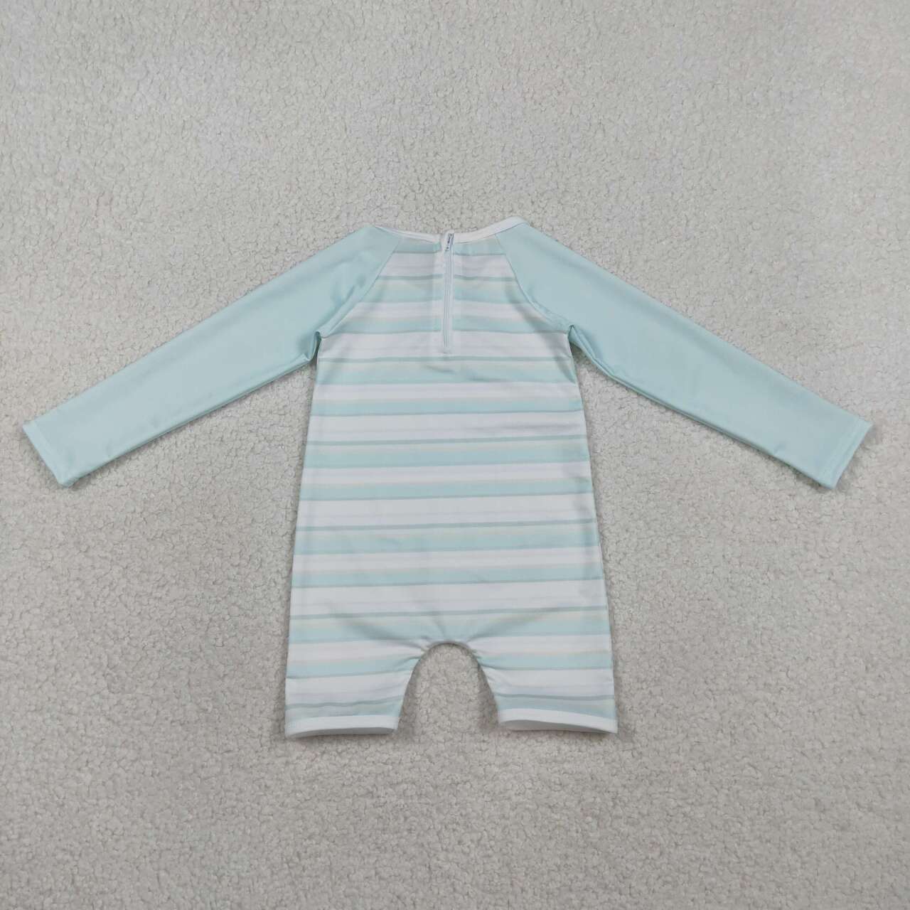 Blue stripes one piece bathing suit kids swimwear