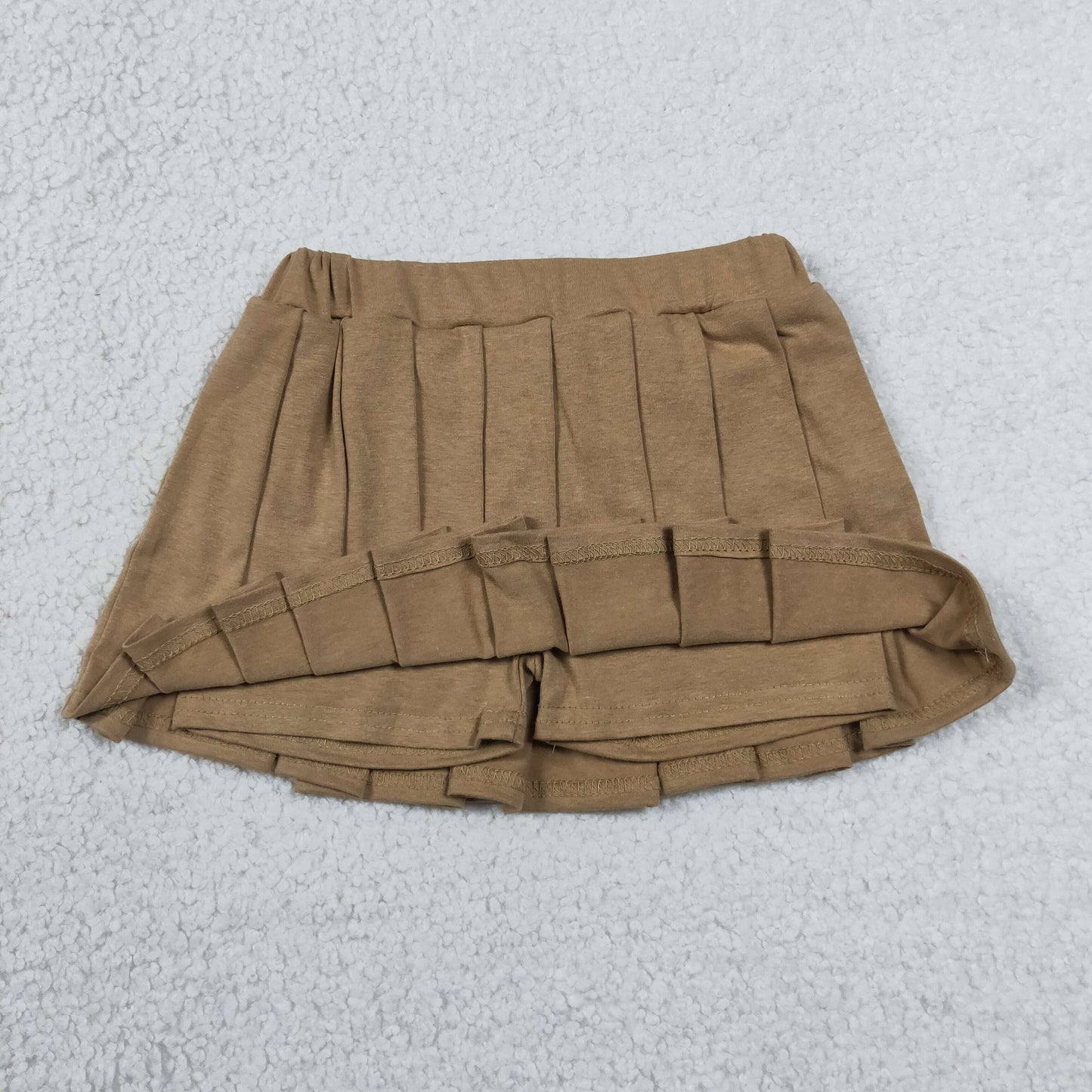 baby girl khaki cotton skirt inside shorts