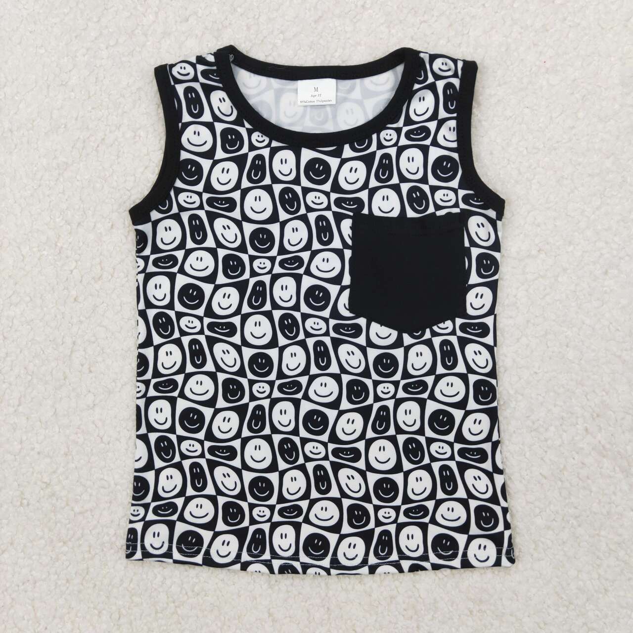 Smile face kids tank top shirt