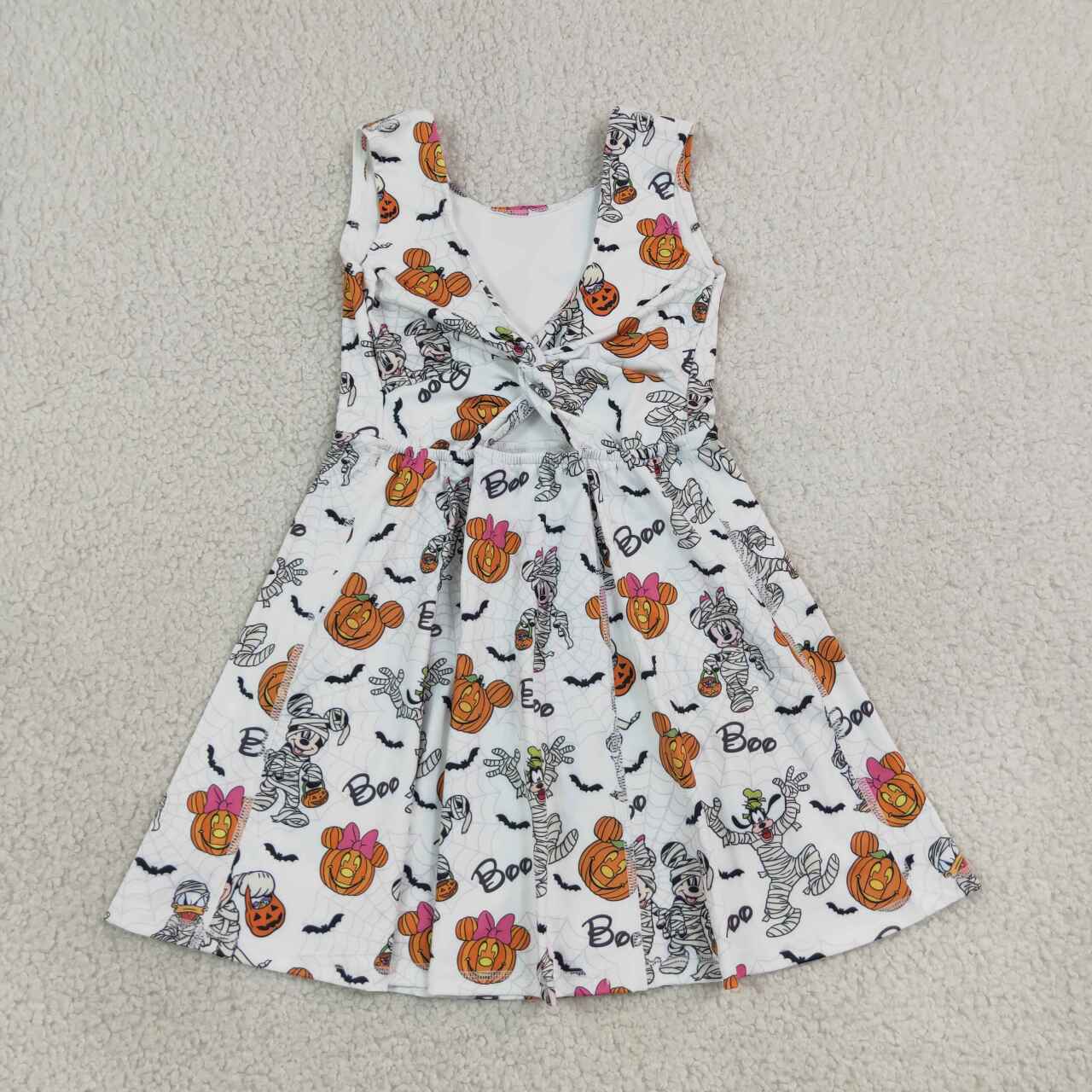 Halloween pumpkin cartoon mouse girls yoga design dress