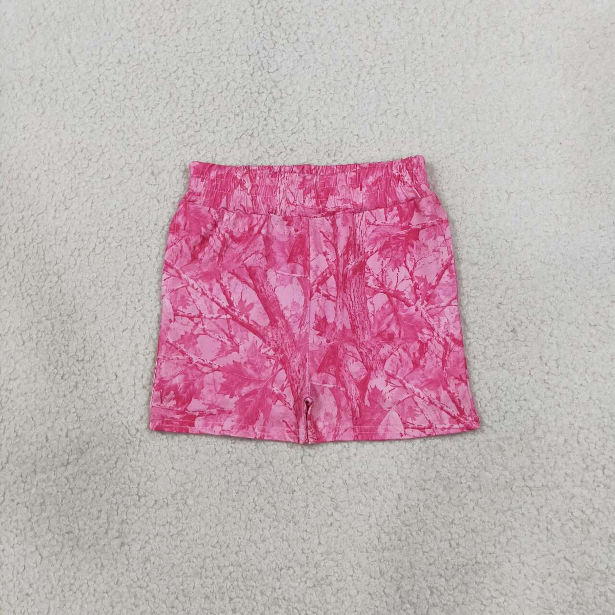 Toddle baby girls pink leaves summer shorts