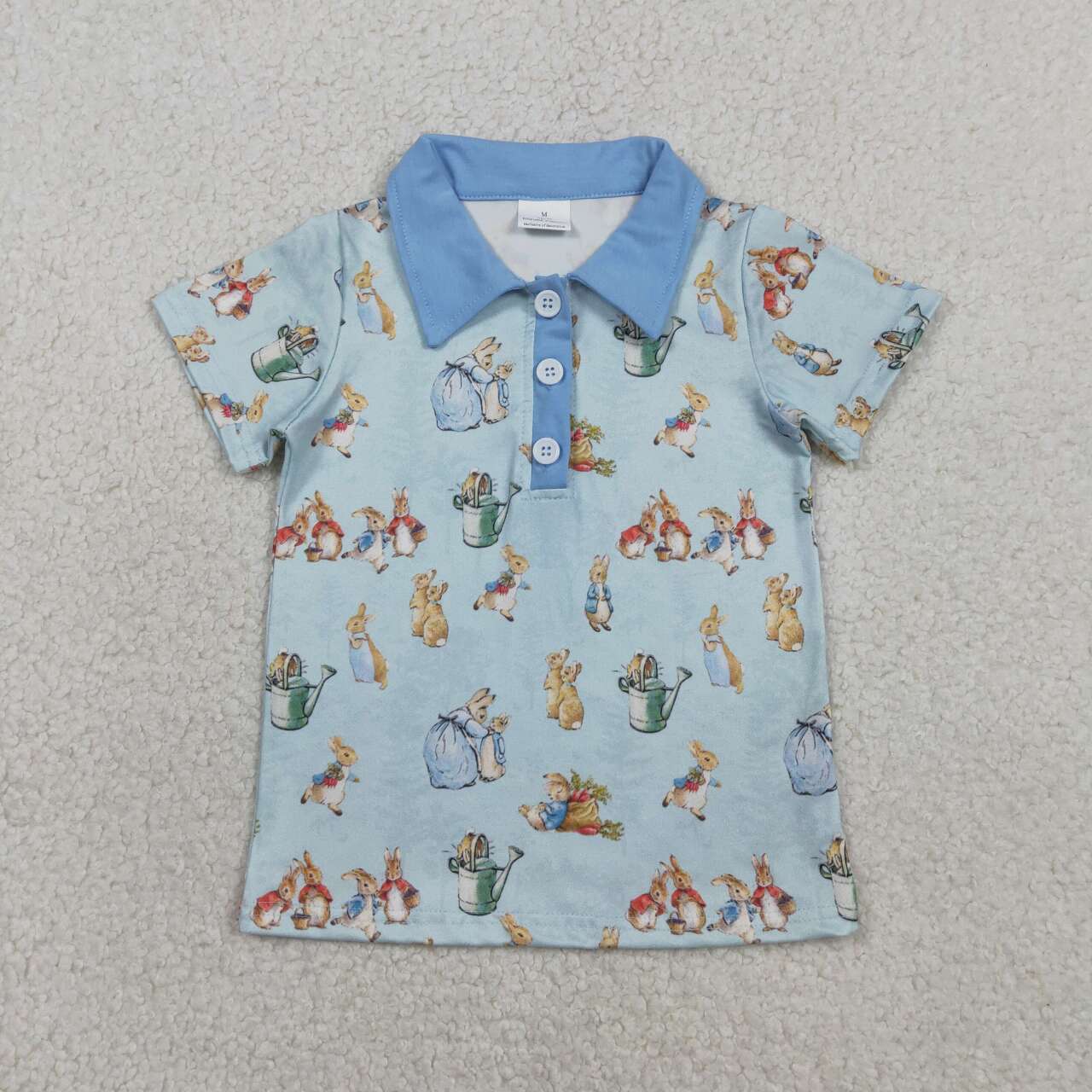 Easter bunny boy short sleeve pullover top