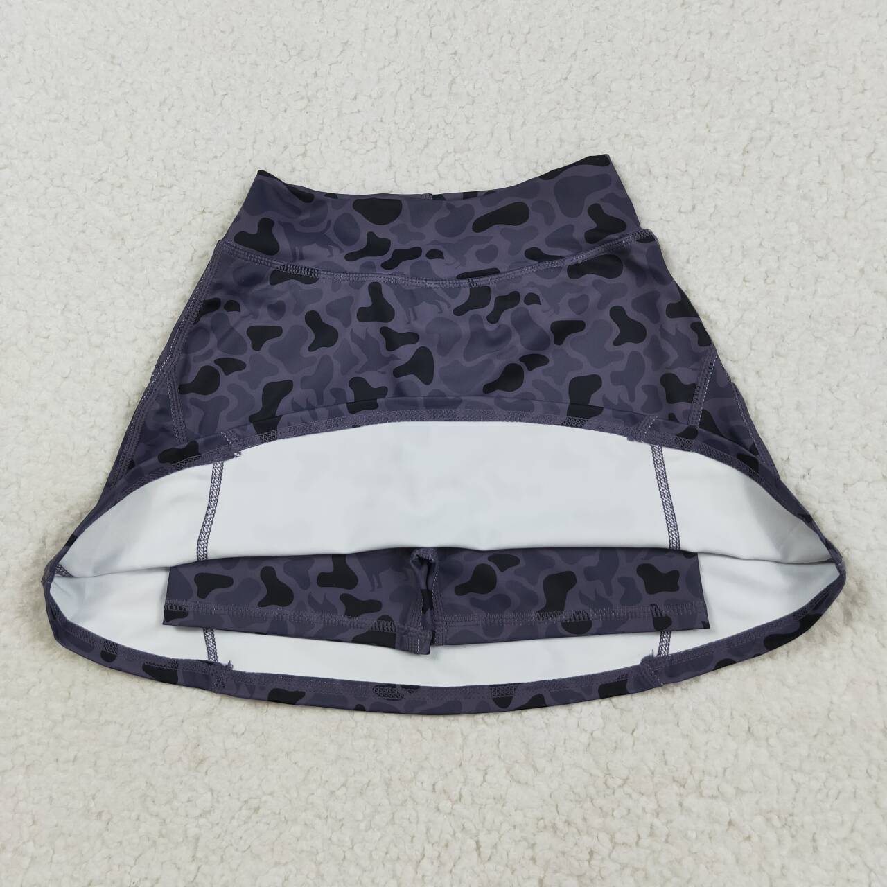 baby girl dog duck grey camo summer yoga skort