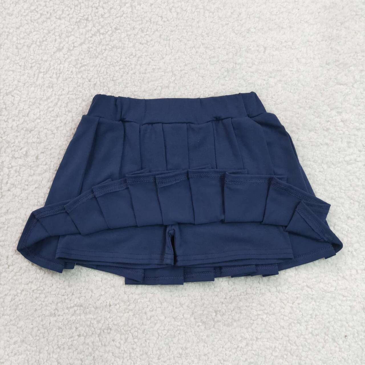 baby girl navy cotton skirt inside shorts