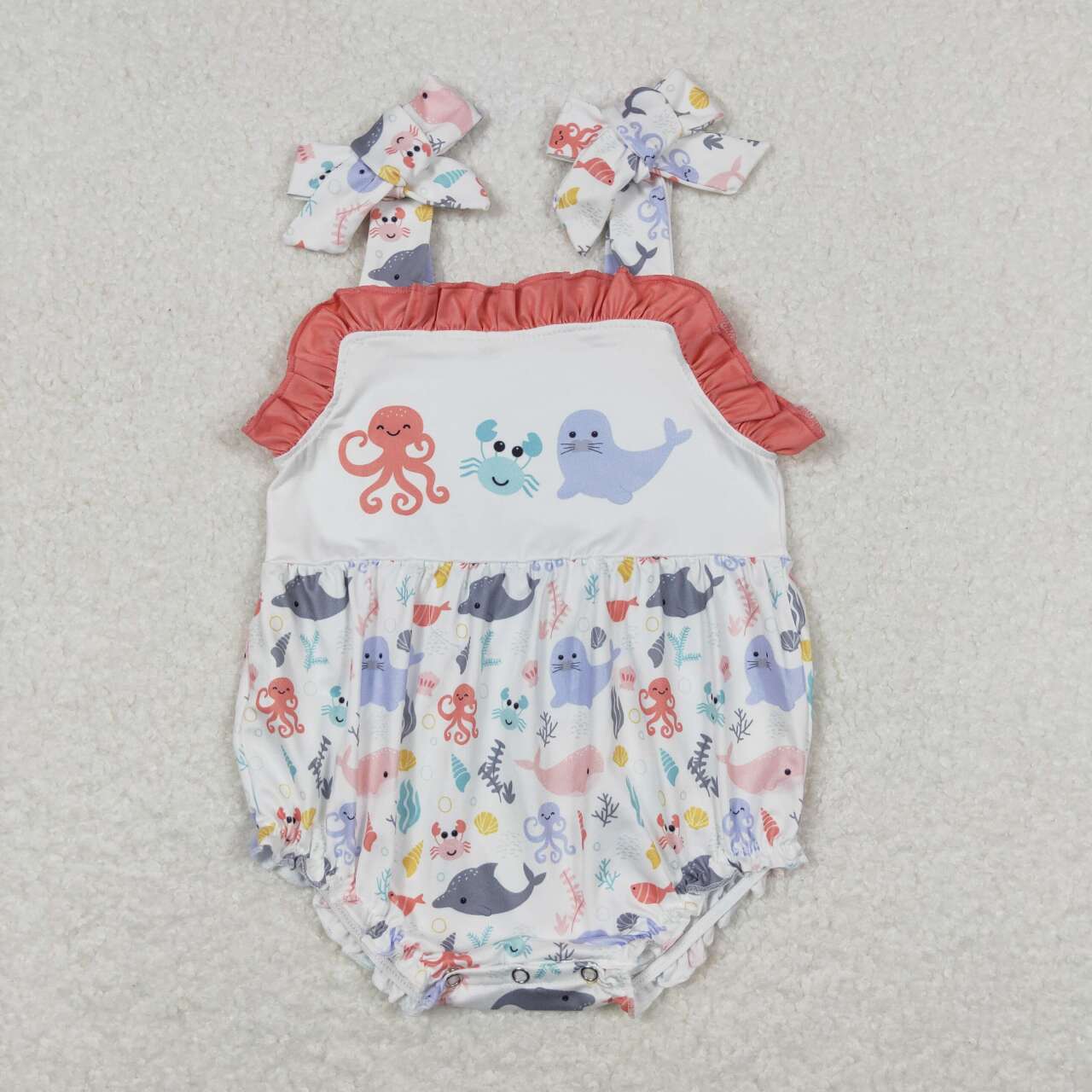 toddle baby girls beach animal romper